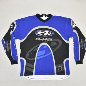 VTG Answer Racing Men's Tee Jersey Motorcross Cotton Blue Team 2 Size L USA
